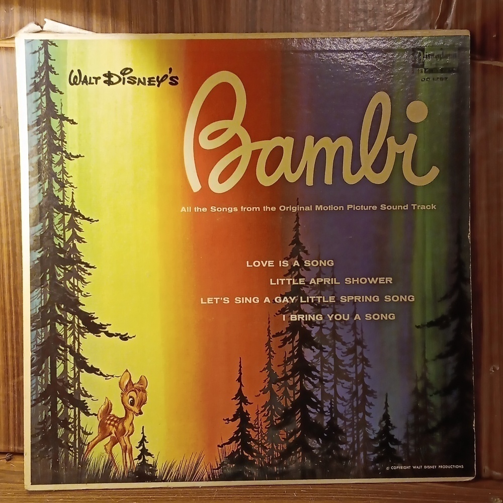 Vintage Walt Disney Bambi vinyl album